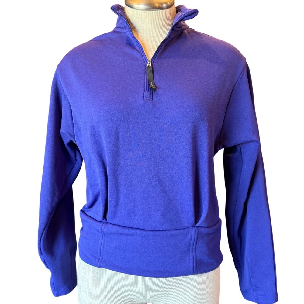 Athleta Altitude Polartec Half Zip Pullover Noble Blue Purple Womens Size Small